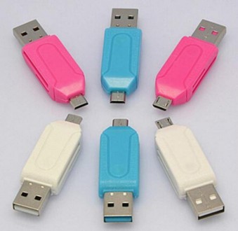 
USB Кардридер SD + Micro SD (TF) с функцией OTG (micro USB)
Интерфейс USB 2.0 +. . фото 3