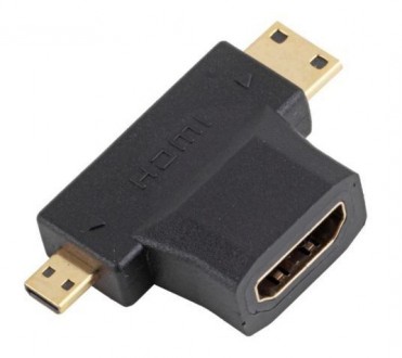 
Переходник HDMI (мама) => Mini + Micro HDMI (папа)
Характеристики:
Позолоченные. . фото 2