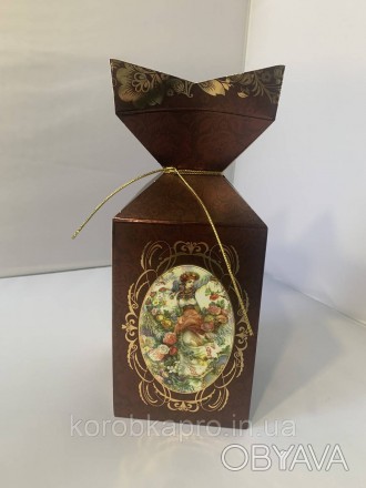 Коробка для сладостей предназначена для упаковки конфет к Новому году и Рождеств. . фото 1