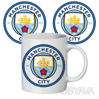 Чашка с принтом 65404 ФК Манчестер Сити - оригинальная и стильная керамическая ч. . фото 1