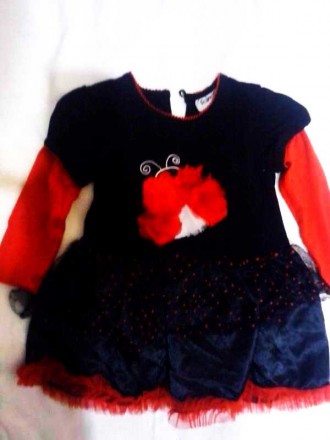 Платье девочке 2 лет Божья коровка хлопок. 
Можно использовать и как повседневн. . фото 3