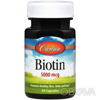 Biotin 5000 mcg Carlson Labs – очень полезный для здоровья волос, кожи и ногтей . . фото 1