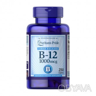 
 
Puritan's Pride Vitamin B-12 1000 mcg – высококачественная витаминная добавка. . фото 1