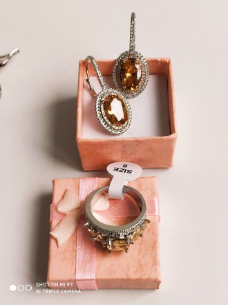 Кольцо с камнями морганит,нежного персикового цвета,Размер кольцо 18,проба 925 н. . фото 11