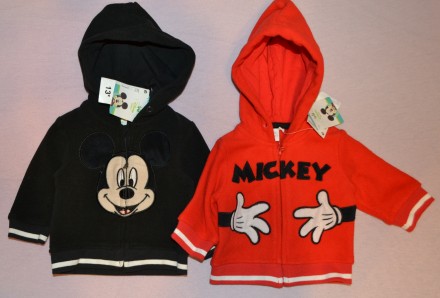 1.Mickey Mouse кофта, толстовка  с капюшоном
КРАСНОГО цвета на 3 мес.
Длина по. . фото 2