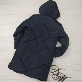 Удлиненная зимняя куртка для мальчика - подростка , Наполнитель Холлофайбер 300,. . фото 4