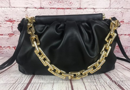 Женская сумка с цепью в стиле Bottega Veneta Chain Pouch. КС74