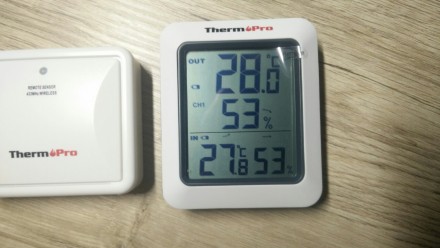ThermoPro TP60s домашняя метеостанция с внутренним и внешним беспроводным датчик. . фото 4