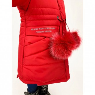 Зимняя куртка для девочки
,цвет красный

Цвета в ассортименте-

-Плащевка Ж. . фото 4