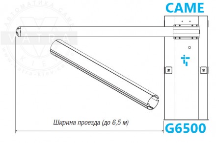 Шлагбаум CAME G6500:
- Длина стрелы: 6,85 м;
- Интенсивность использования: вы. . фото 3