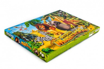 Игра настольная Мадагаскар, упаковка - картонная коробка. В комплекте: игровое п. . фото 3
