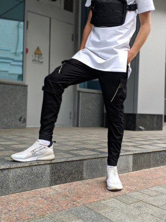 Брюки карго Пушка Огонь Angry Zipp черные. Киев. фото 1