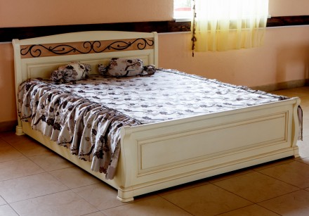 Пропонуємо двоспальне ліжко Вікторія з тумбами з масиву вільхи, можна замовити з. . фото 4