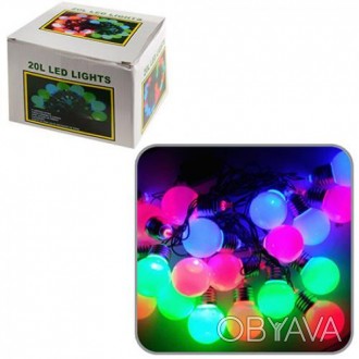 
Гирлянда светодиодная HLV "Лампочки цоколь" 20 LED цветная 3.5 м – это одна из . . фото 1