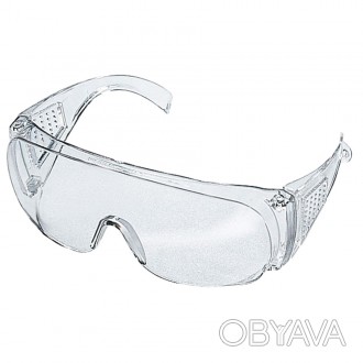 Защитные очки с линзой из поликарбоната имеют полностью прозрачный цвет.  Чаще в. . фото 1