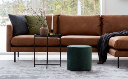 Угловой диван в стиле модерн. Имеет сочетание разнообразных фактур и материалов . . фото 6