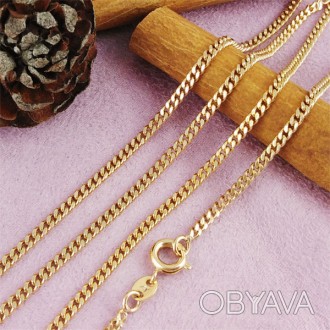 Цепочка Xuping Jewelry 50 см х 2 мм Панцирная медицинское золото позолота 18К А/. . фото 1
