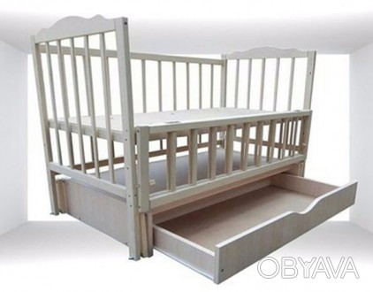 Детская кроватка 
Маятник-шарнир с ящиком


  Материал дерево – ГРАБ  . . фото 1