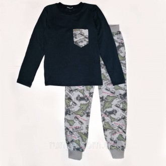 Хлопковая детская пижама для мальчика Sneakers. Детская пижама из натуральной тк. . фото 2