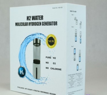 Портативный генератор водородной воды Hibon HB-H05 с мембраной SPE/PEM и стеклян. . фото 2
