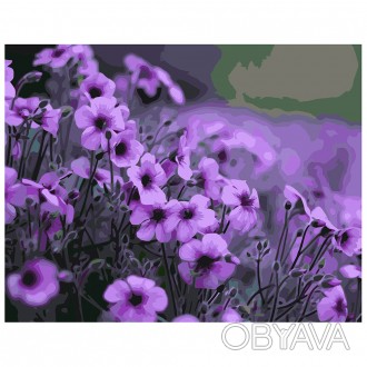 Набір для розпису по номерах VA-0533 "Фіолетові квіти", розміром 40х50 см Работа. . фото 1