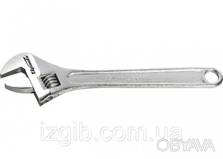 Ключ разводной, 450 мм, хромированный Sparta 155455, Ключ рожковый разводной изг. . фото 1