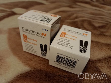 Тест-смужки для корейського глюкометра CareSens N. Ціна низька через те, що вони. . фото 1