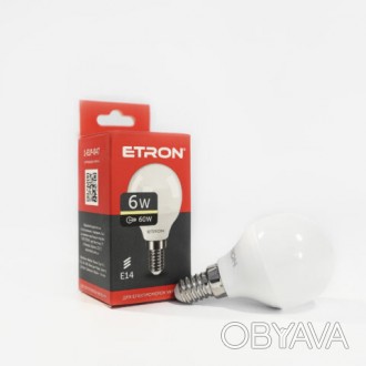 
Лампа светодиодная ETRON Light Power 1-ELP-047 G45 6W 3000K 220V E14 Продажа оп. . фото 1