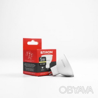 
Лампа светодиодная ETRON Light Power 1-ELP-061 MR16 5W 3000K 220V GU5.3 Продажа. . фото 1