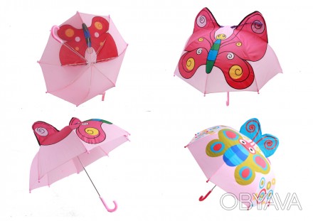 Зонт детский пластик, крепление, р-р трости - 60см, диаметр в раскрытом виде – 7. . фото 1