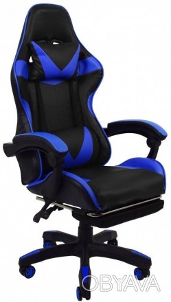 Игровое геймерское кресло Bonro B-810 синее с подставкой для ног
 
Кресло игрово. . фото 1