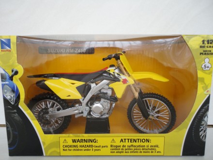 Мотоцикл модель Suzuki RM Z 450 New Ray 1:12 motocros крос мотокрос игрушка. Львов. фото 1 Мотоцикл модель Suzuki RM Z 450 New Ray 1:12 motocros крос мотокрос игрушка. Львов. фото 1