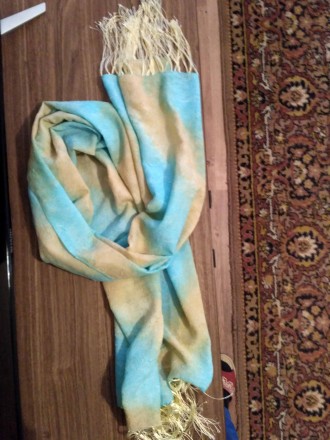 Продам шарф палантин б/у.
Размеры 68 см на 155 см (без кистей). Состояние идеал. . фото 3