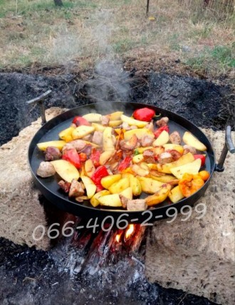 Сковородка, садж для приготовление пищи на открытом огне. На ней вы можете приго. . фото 6