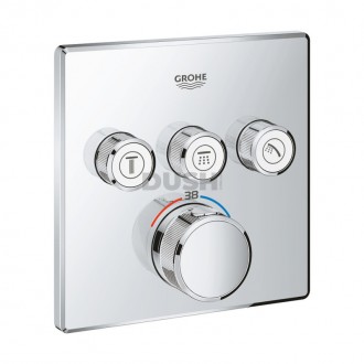 Душевая система Grohe Grohtherm Cube 34804000 состоит из верхнего и ручного душа. . фото 6