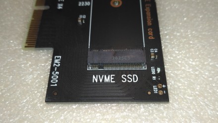 Переходник из PCI-E в M.2 (NVMe) ключ М. Подходит для любой длины SSD диска. Обр. . фото 8