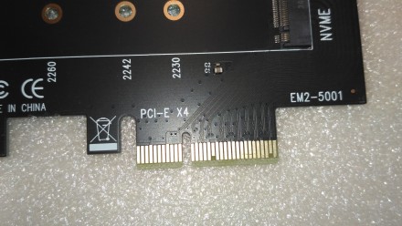 Переходник из PCI-E в M.2 (NVMe) ключ М. Подходит для любой длины SSD диска. Обр. . фото 5