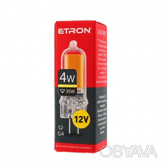 
Лампа светодиодная ETRON Light Power 1-ELP-077 G4 Glass 4W 3000K 12V Продажа оп. . фото 1