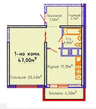 Предлагается к продаже 1-комнатная квартира в новом сданном доме на ул. Среднефо. Приморский. фото 3