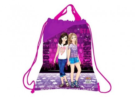 Сумка для взуття тканинна Kidis Super Model (Дівчата) 7481*
 
Дитяча сумка-мішок. . фото 3