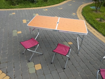 Новий стіл для пікніка + 4 кріселка.
Каркас столу та опор – алюміній, мат. . фото 8