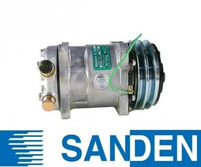 Шкив компрессора кондиционера Sanden SD7H15 132 мм. 2A Подшипник: 35x55x20Характ. . фото 10