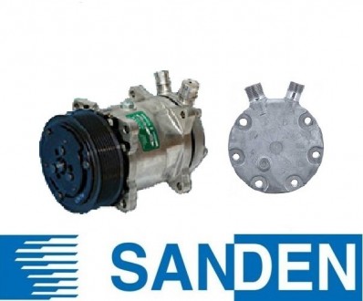 Компрессор кондиционера техники Case Sanden SD7H15 119mm. PV8 24V. (51779707028 . . фото 2