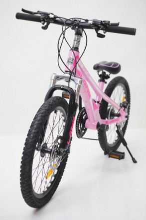 Детский Двухколесный Магнезиевый Велосипед 20 Дюйм LANQ VA210 Черный/Розовый/Кра. . фото 9