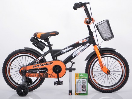 Детский Двухколесный Велосипед S600 HAMMER 16 Дюйм х 2,4 Черно-Оранжевый

Вело. . фото 7