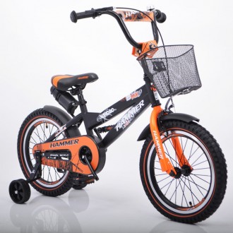 Детский Двухколесный Велосипед S600 HAMMER 16 Дюйм х 2,4 Черно-Оранжевый

Вело. . фото 3