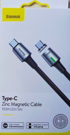 Продам новый магнитный кабель ,,BASEUS" (Type C - Type C), 100 W, 20 V, 5 A.
Це. . фото 2