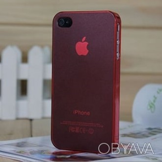Чехол Ультратонкий 0.3мм мягкий пластик Красный для IPhone 4/4s
Код товара 1200. . фото 1