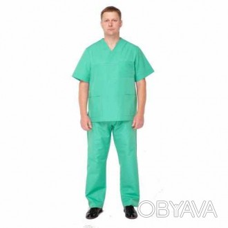 Медицинский мужской костюм зеленый