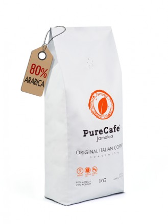 Кофе PureCafe Jamaica зерно 80% Арабики 20% Робусты Италия 1кг. Чернигов. фото 1 Кофе PureCafe Jamaica зерно 80% Арабики 20% Робусты Италия 1кг. Чернигов. фото 1